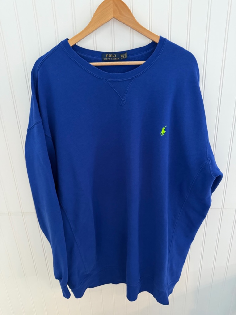 Ralph Lauren Men's Royal Blue Crewneck Sweater/Sweatshirt Size 2XLT